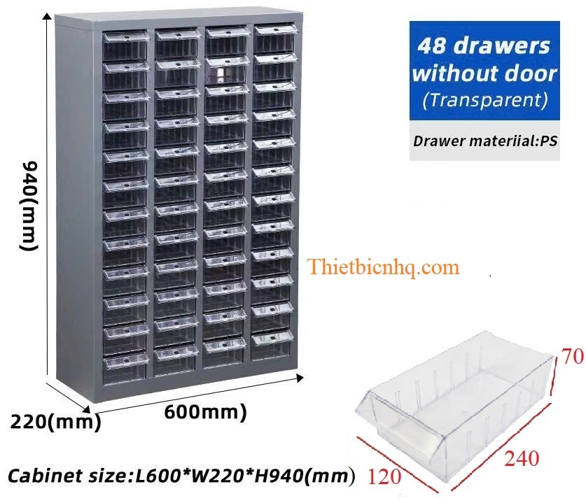 Tủ Đựng Linh Kiện 48 Ngăn – Lưu Trữ Linh Kiện Điện Tử Gọn Gàng 