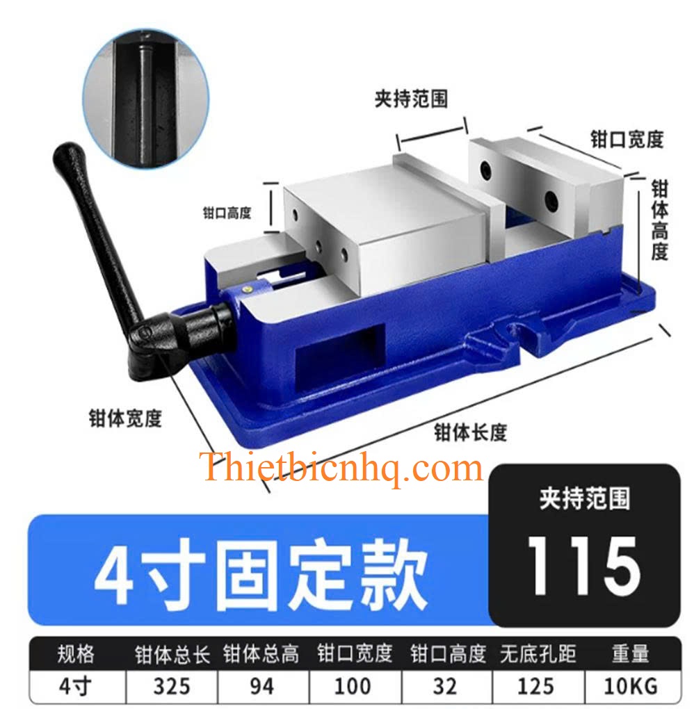 Ê Tô Máy Phay 4 Inch (100mm) – Kẹp chắc chắn ê tô máy phay 4 inch gia công cnc hiệu quả cao