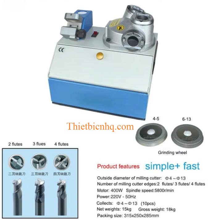 Catalog máy mài dao phay ngón D4-D13 Catalog máy mài dao phay ngón D4-D13 thông số kỹ thuật và phụ kiện