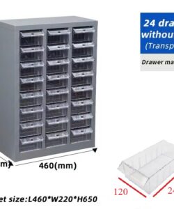 Tủ đựng linh kiện 24 ngăn nhựa trong suốt chất lượng cao