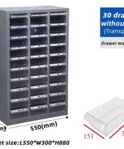 Tủ đựng linh kiện 30 ngăn bằng nhựa nhiều ngăn dùng lưu trữ ốc vít, bulông và linh kiện cơ khí